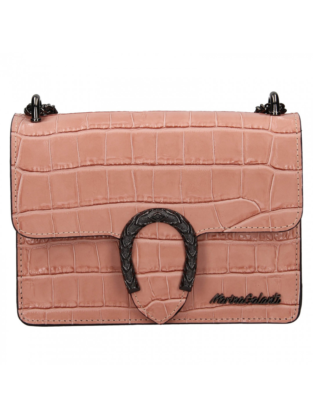 Dámská kožená crossbody kabelka Marina Galanti Elsse – růžová